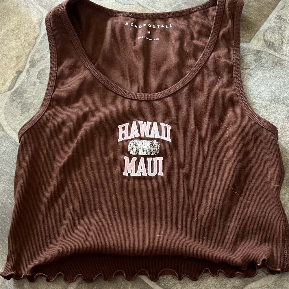 Brown Hawaii tank top never worn